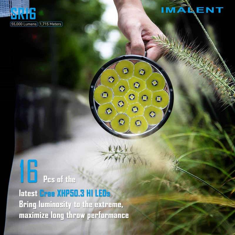 Imalent SR16 55000LM 1715m Rechargeable Tactical Flashlight