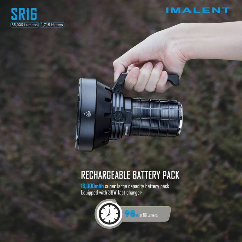 Imalent SR16 55000LM 1715m Rechargeable Tactical Flashlight
