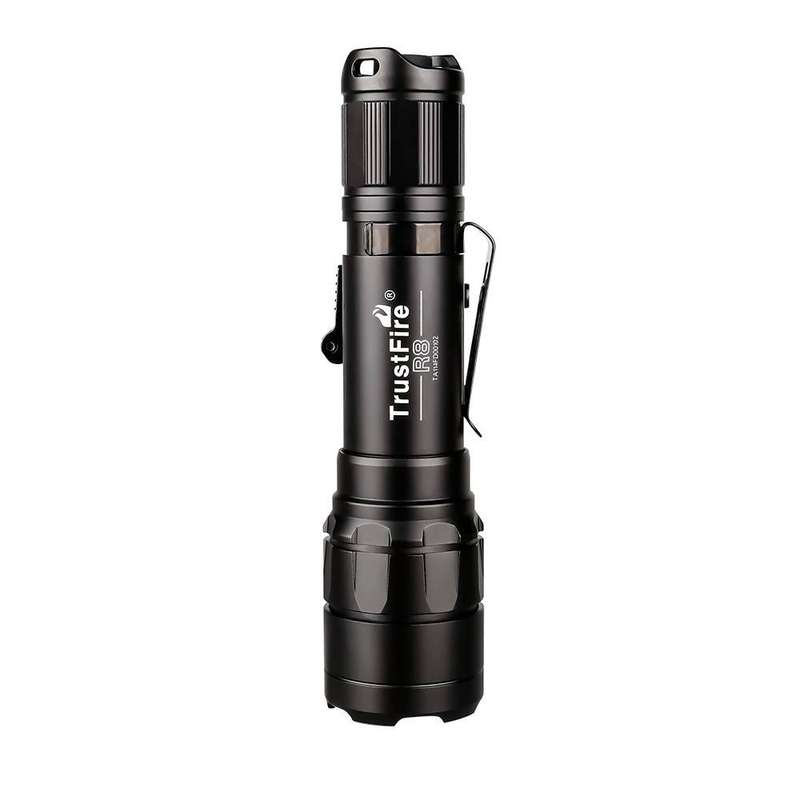 TrustFire R8 Pistol Light - 1800 Lumens, 350m Throw, Tactical Rail Mount Flashlight