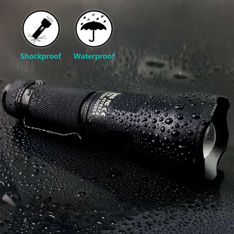 WOWtac A3S 1000 Lumen 277m Throw Rechargeable Zoomable LED Flashlight Black