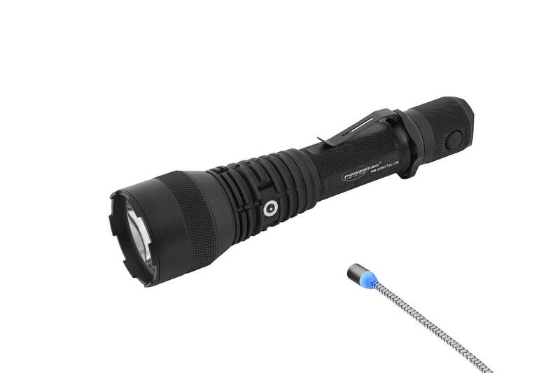 Powertac Huntsman XLT Kit 1200 Lumen 1000m Throw Rechargeable Tactical Flashlight
