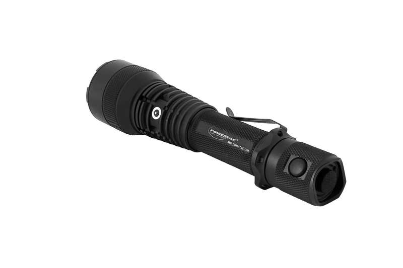 Powertac Huntsman XLT Kit 1200 Lumen 1000m Throw Rechargeable Tactical Flashlight