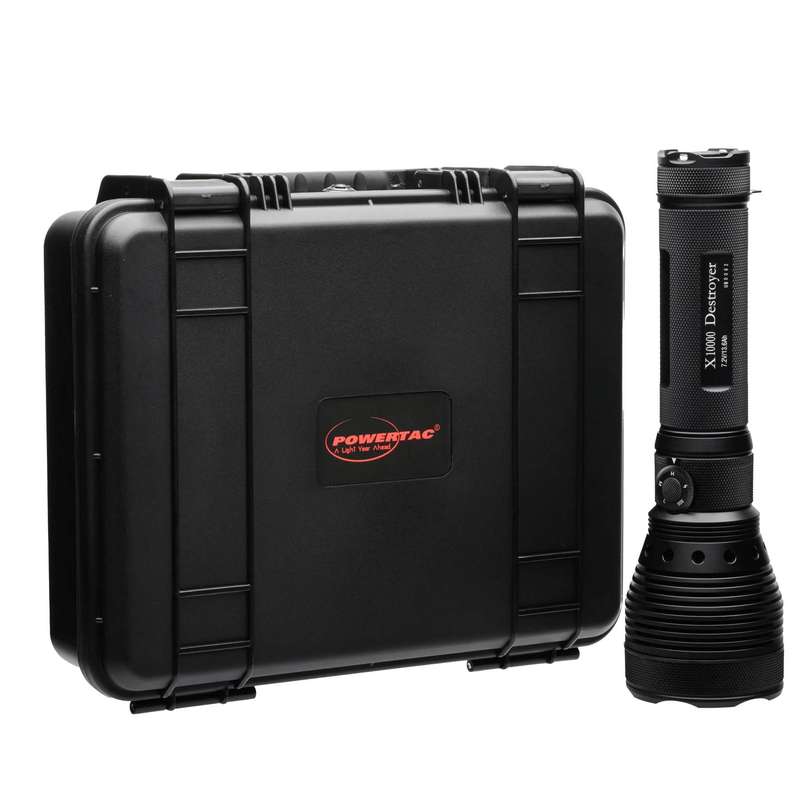 Powertac Destroyer X10K G2 9500LM 1400m Search Flashlight