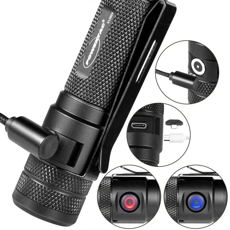 Powertac WOFT 1200 Lumen 240m Throw 14500 Rechargeable Flashlight