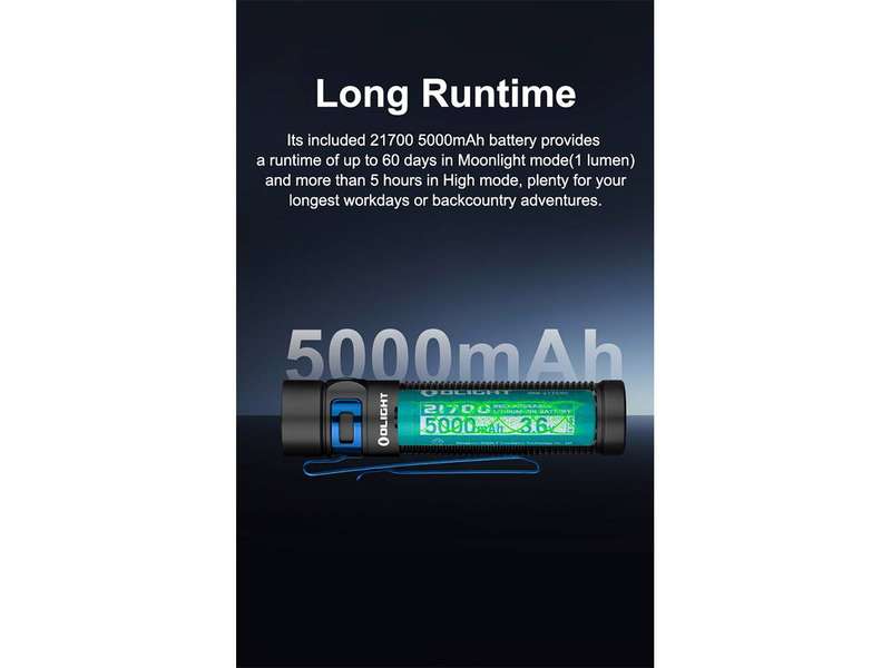 Olight Baton 3 Pro Max 2500 lm 145m Rech EDC Flashlight