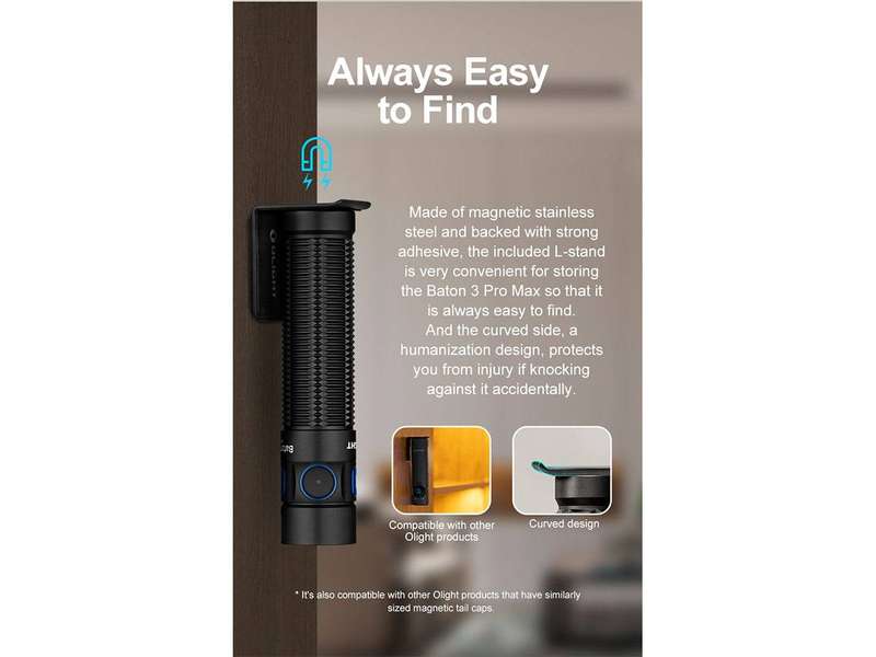 Olight Baton 3 Pro Max 2500 lm 145m Rech EDC Flashlight