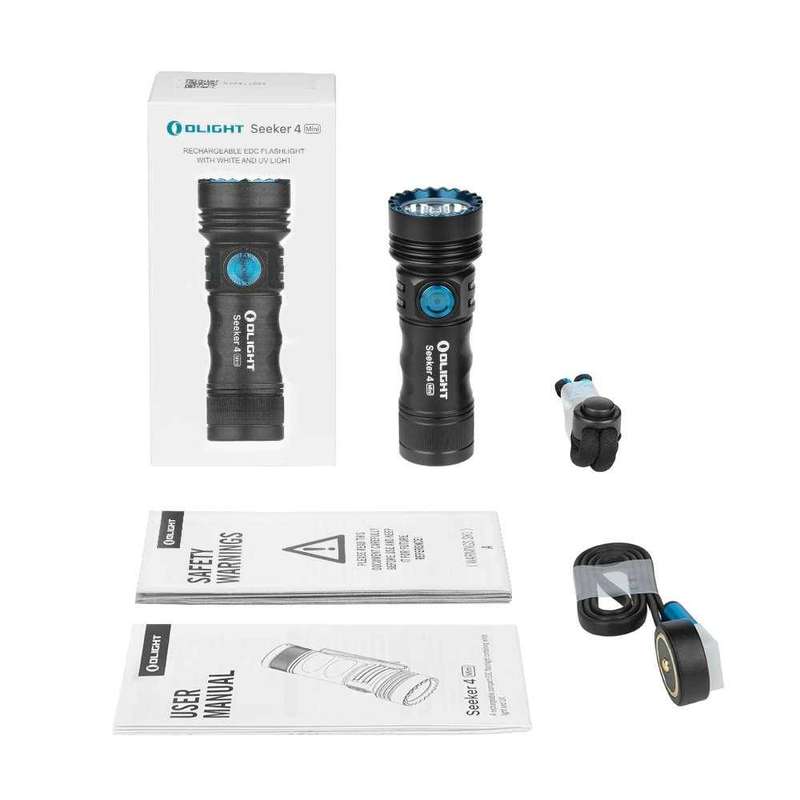 Olight Seeker 4 Mini with UV 1200 Lumen 120m Throw CW/NW EDC Flashlight