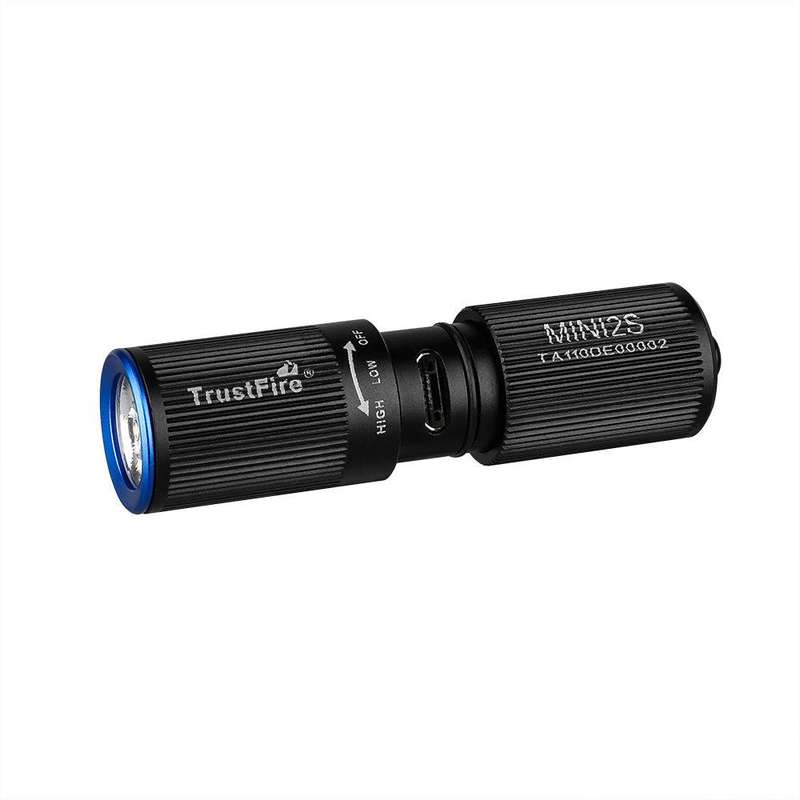 TrustFire Mini2s Keychain Flashlight - 220 Lumens, 57m Throw, Rechargeable EDC Light