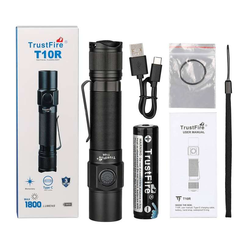 TrustFire T10R 1800 Lumens EDC Flashlight with 276m Throw