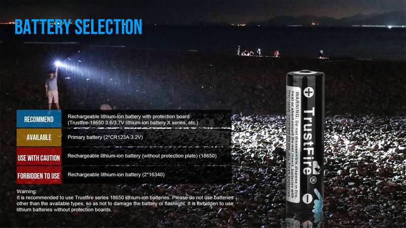 TrustFire T10R 1800 Lumens EDC Flashlight with 276m Throw