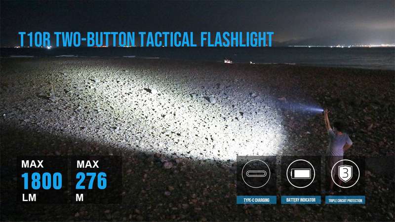 TrustFire T10R 1800 Lumens EDC Flashlight with 276m Throw