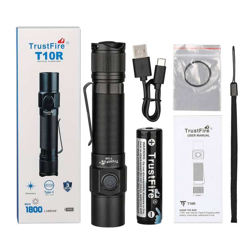 TrustFire T10R 1800 Lumens EDC Flashlight with 276m Throw