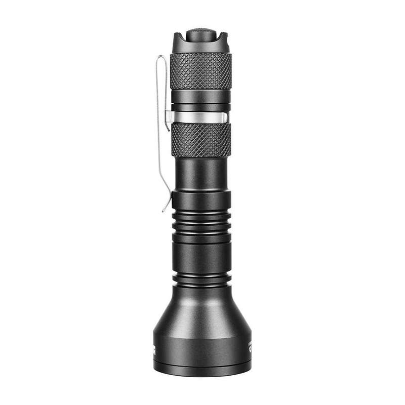 Open Box Manker MC12 Pocket Thrower Flashlight (White/Green/Red Light option) + USB Rechargeable ...