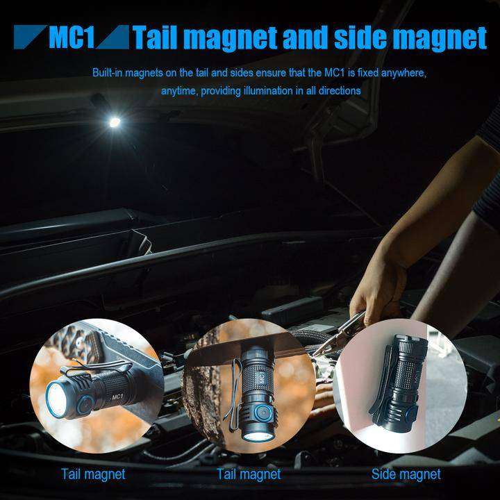 TrustFire MC1 EDC Flashlight - 1000 Lumens, 129m Throw, Rechargeable Mini Torch
