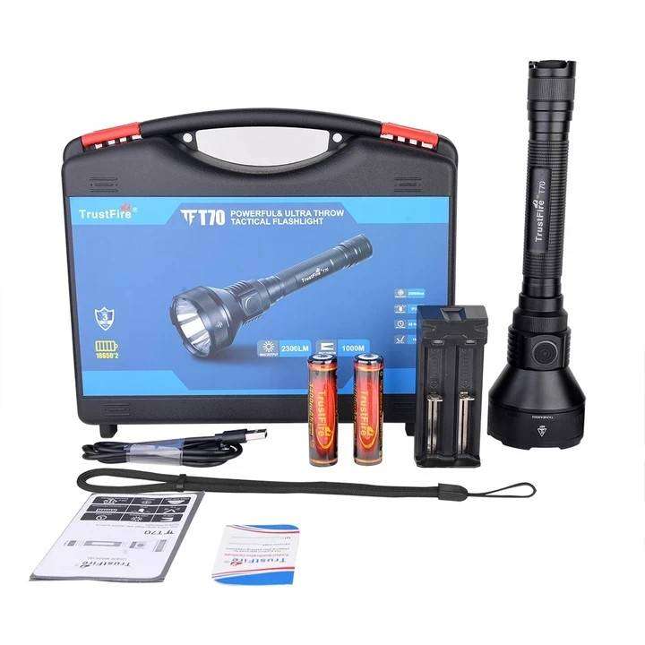 TrustFire T70 2300 Lumens LED Flashlight Set with 1000m Throw