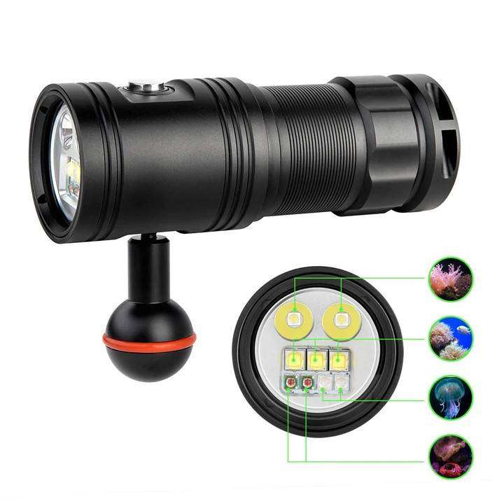 TrustFire DF30 2350 Lumen 101m SET with Charger Diving Photo Video Light
