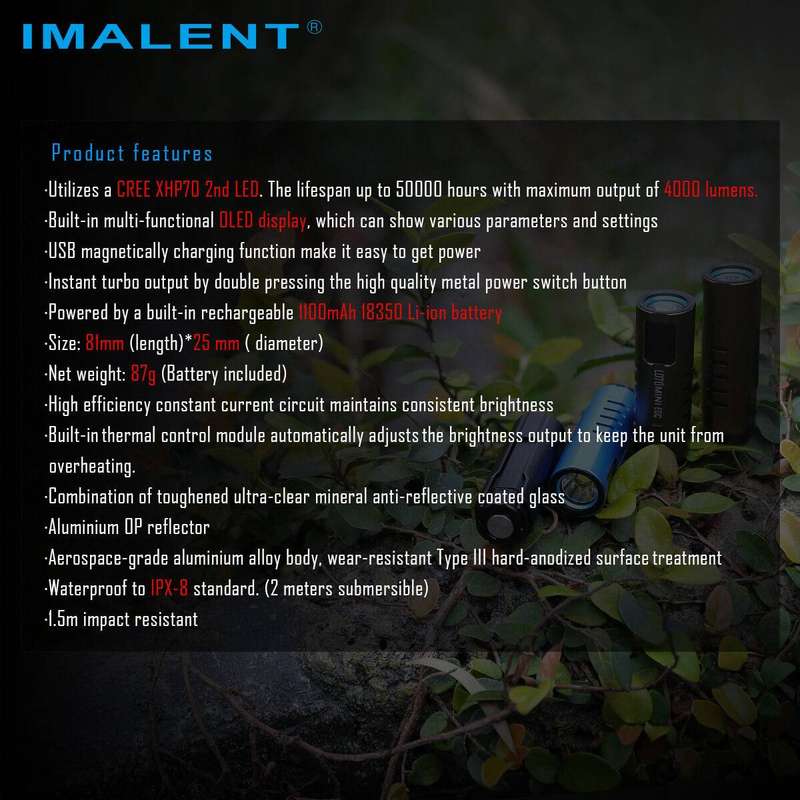 IMALENT LD70 4000 Lumen 203m EDC Flashlight