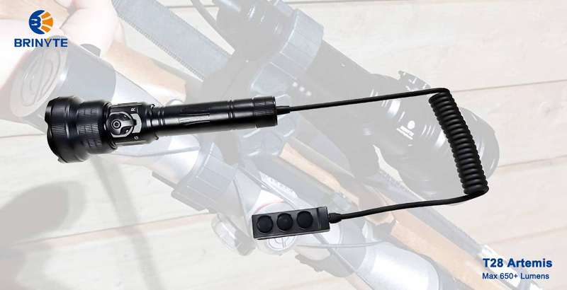 Brinyte T28 Artemis 650lm 525m Throw Flashlight for Hunting