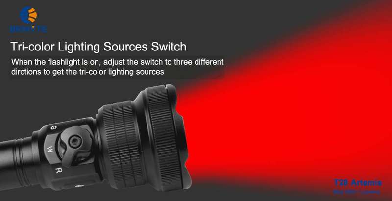 Brinyte T28 Artemis 650lm 525m Throw Flashlight for Hunting