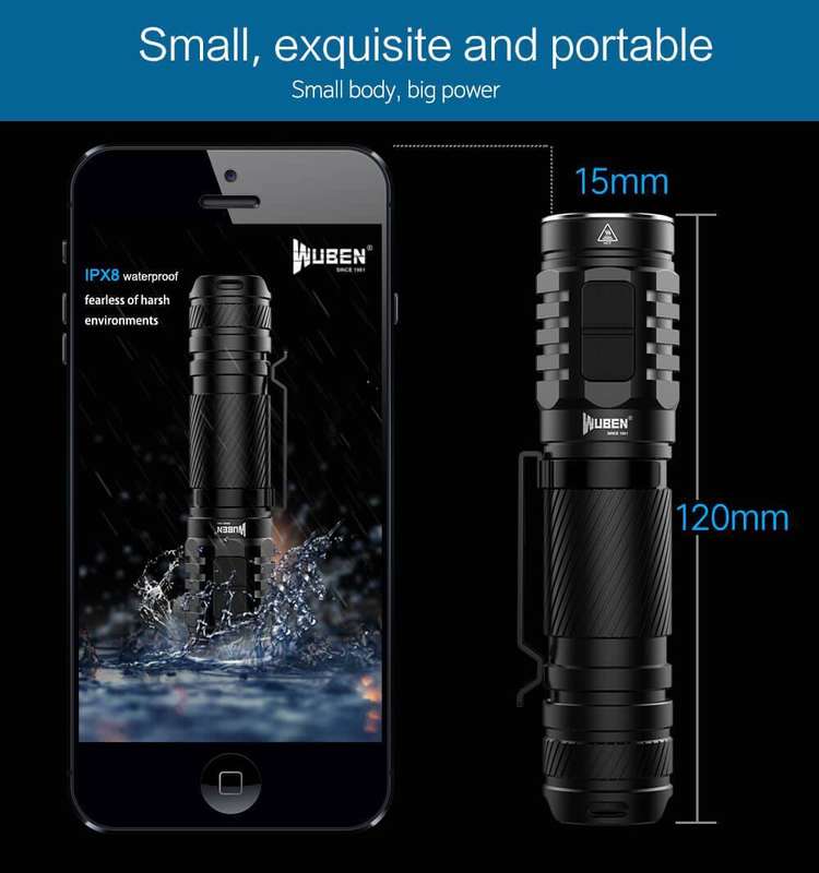 WUBEN TO46R High CRI 1000 Lumen 115m Throw Rechargeable EDC Flashlight