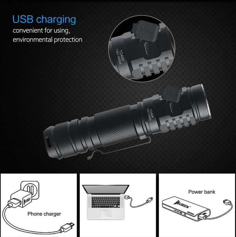 WUBEN TO46R High CRI 1000 Lumen 115m Throw Rechargeable EDC Flashlight