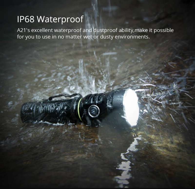 WUBEN A21 4200 Lumen 222m Throw Rechargeable Camping Flashlight