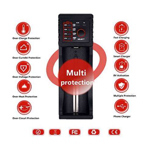 WUBEN One bay USB Battery Charger