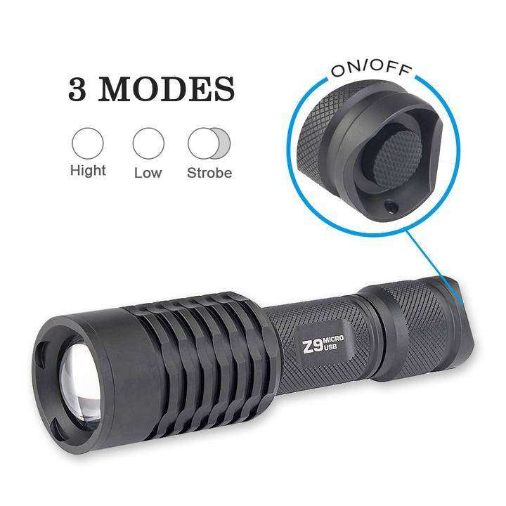 TrustFire Z9 Zoom 600 Lumen 260m Flashlight