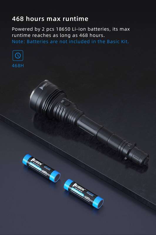 WUBEN H8 1800 Lumen 1000m Hunting Set with Pressure Switch