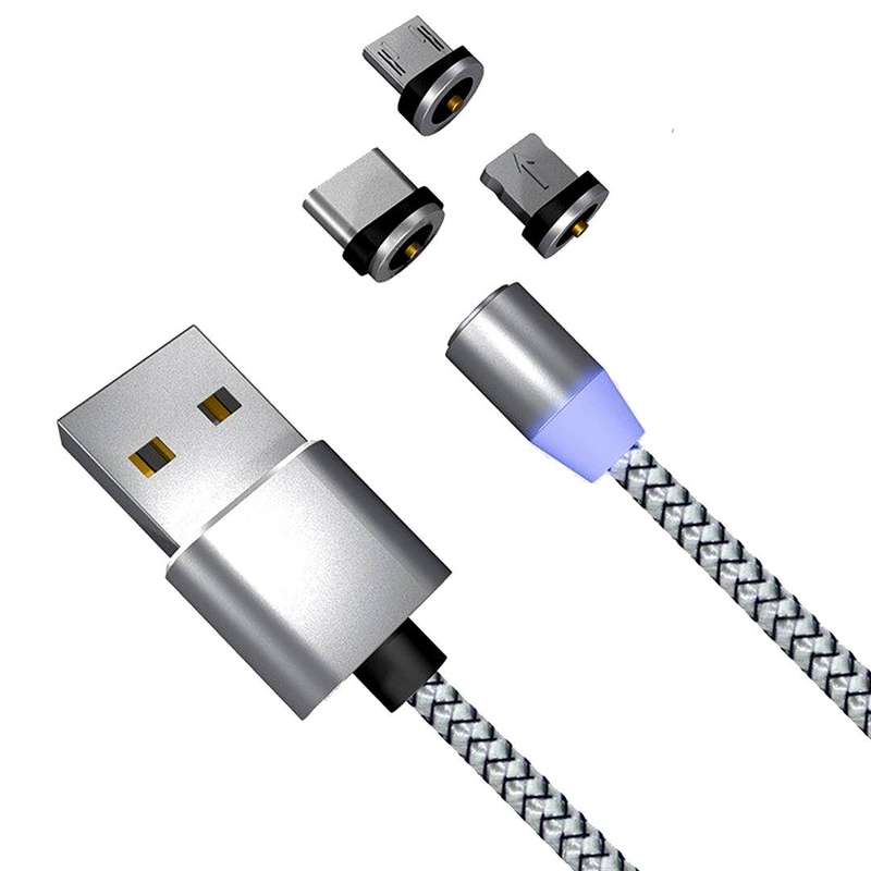Powertac MCCK Magnetic USB Charging Cable 3 in 1 Nylon Cord