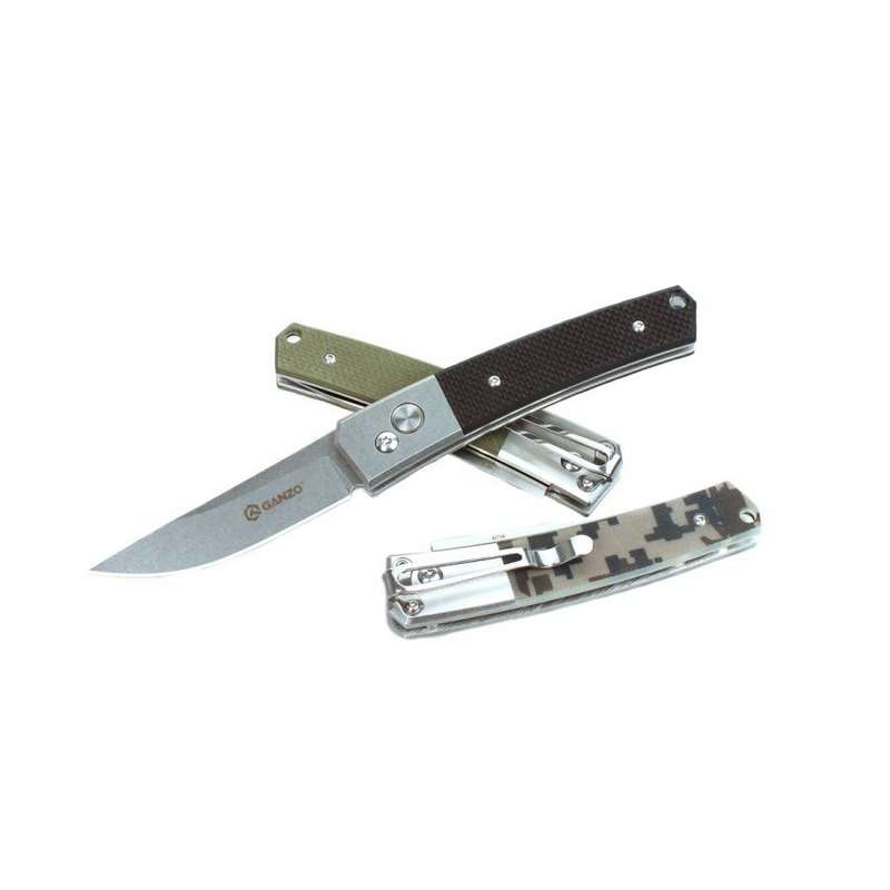 Ganzo G7361 440C Folding Knife G10 Handle 195mm EDC Tool Black Green Camo