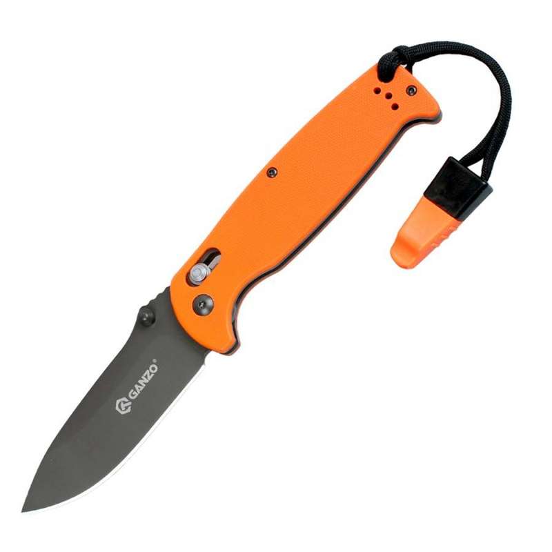 Ganzo G7413-WS 440C Folding Knife G10 Handle 205mm EDC Tool with Whistle