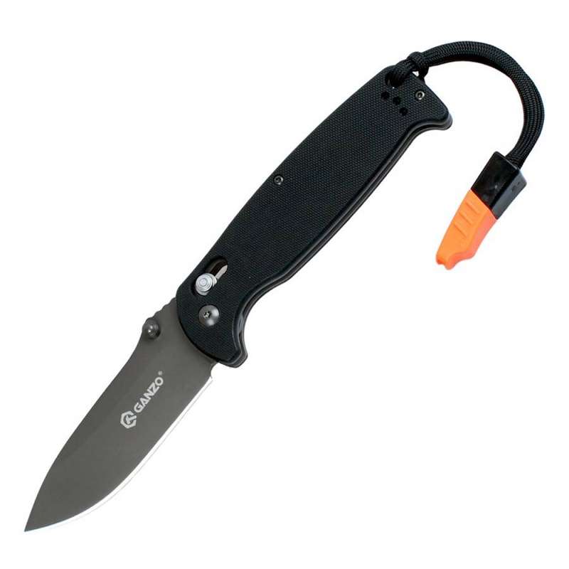 Ganzo G7413-WS 440C Folding Knife G10 Handle 205mm EDC Tool with Whistle