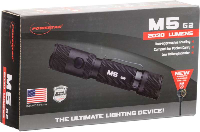 Powertac M5-G3 Weapon Kit 2030lm, 330m throw Tactical Light