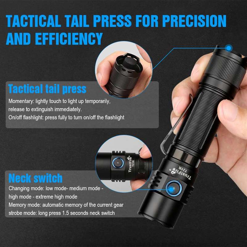 TrustFire T21R Hunting Kit 2600 Lumens Flashlight with 228m Throw