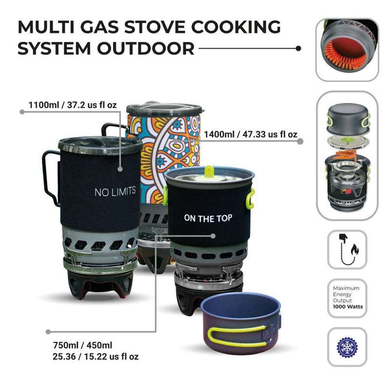 Adimanti AD-10B Cooking System 750ml 400ml for Outdoor Use