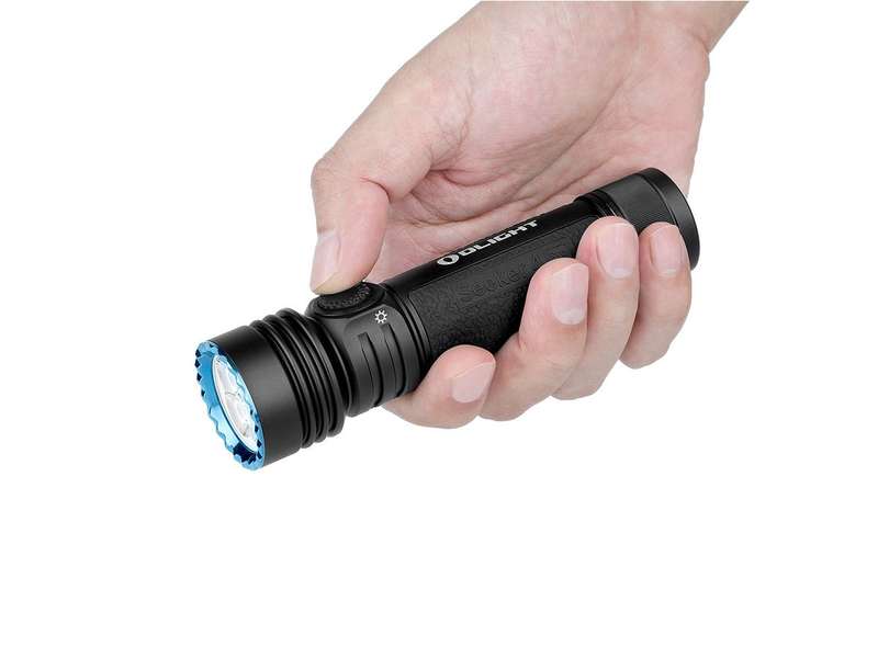 Olight Seeker 4 Pro Rechargeable LED Flashlight - 4600 Lumens - Cool White - Includes 1 x 21700