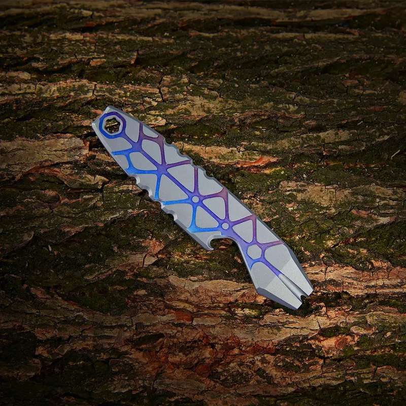 Otacle 2 Mini 3-in-1 EDC Titanium Pry Bar with Pocket Clip