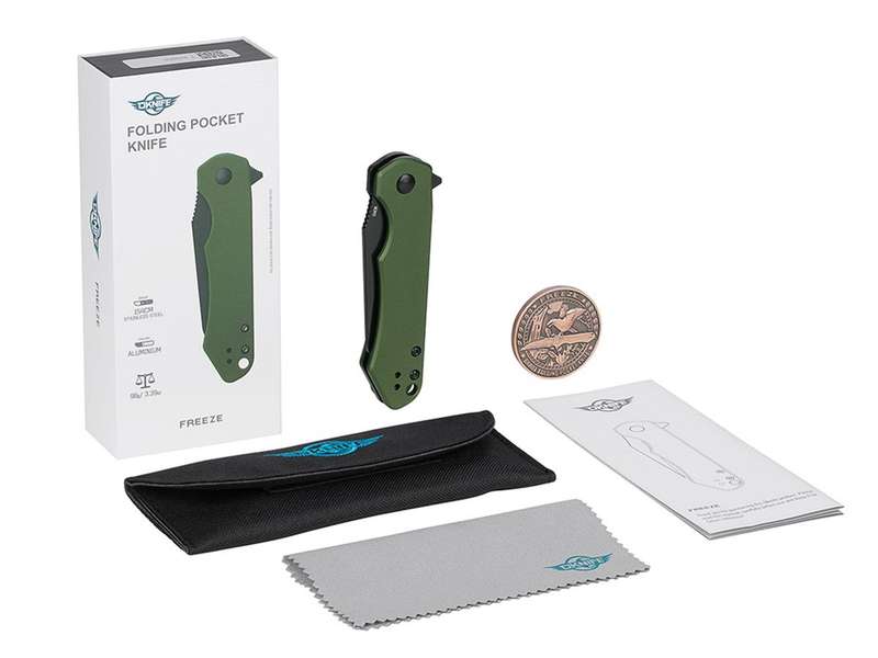 Olight Freeze Folding Knife OD Green Oknife 154CM Blade