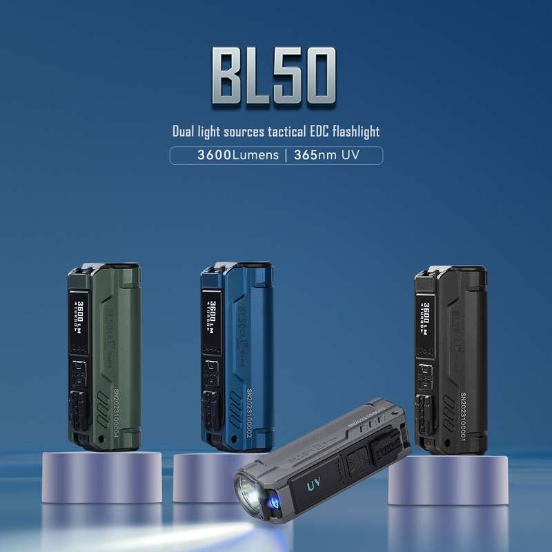 Imalent BL50 3600 Lumen 428m Throw Rechargeable Multicolor EDC Flashlight