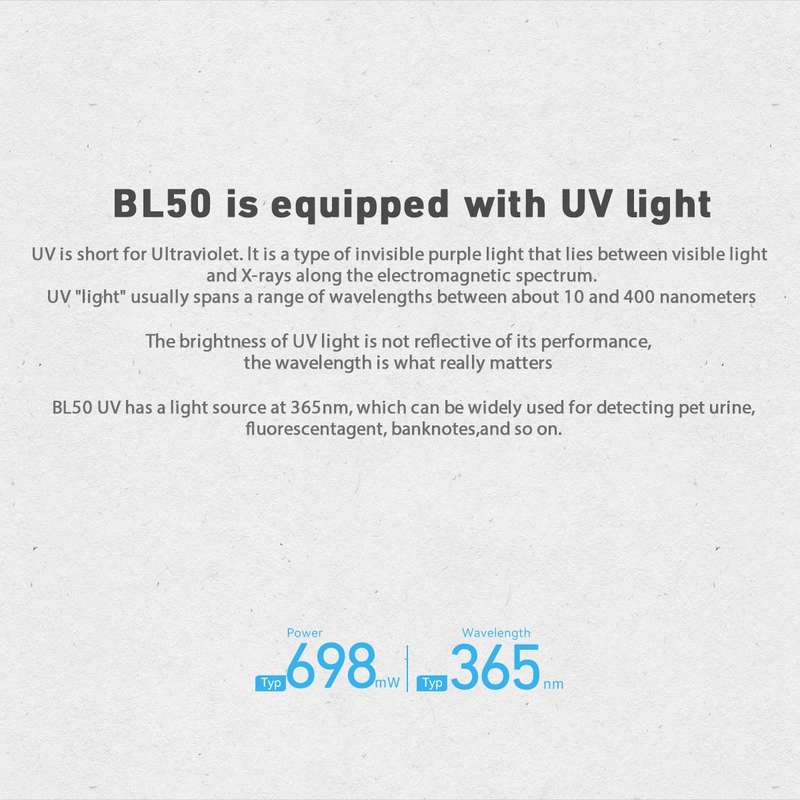 Imalent BL50 3600 Lumen 428m Throw Rechargeable Multicolor EDC Flashlight