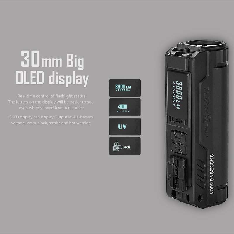 Imalent BL50 3600 Lumen 428m Throw Rechargeable Multicolor EDC Flashlight