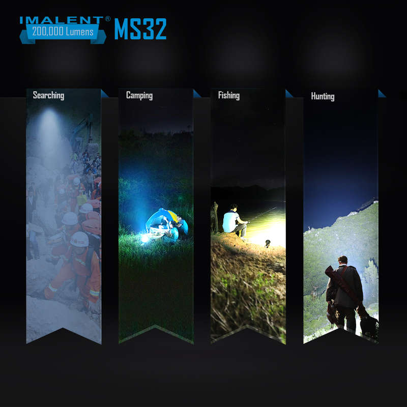 Imalent MS32, 200 000lm, 1618m Throw, Brightest Flashlight