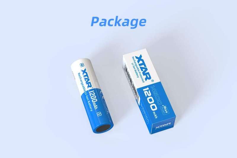 XTAR 14500 1200mAh 2.5A Battery