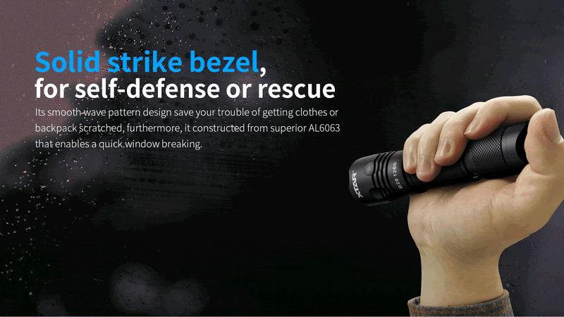 XTAR B20 1200LM 240m Throw Sports Flashlight Set Rechargeable