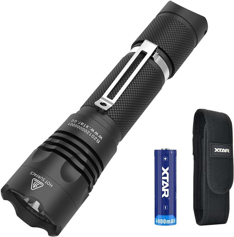 XTAR B20 1200LM 240m Throw Sports Flashlight Set Rechargeable