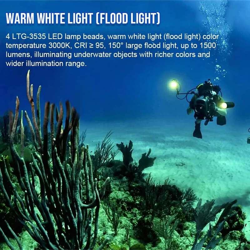 TrustFire DF90 15000 Lumen 168m Diving Flashlight