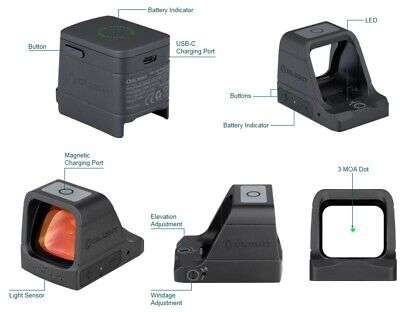 OLIGHT Osight 3 MOA - Green/Red Dot Options