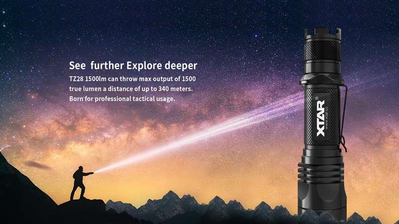 XTAR TZ28 1500 Lumen 340m Tactical Flashlight