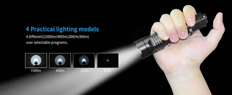 XTAR TZ28 1500 Lumen 340m Tactical Flashlight